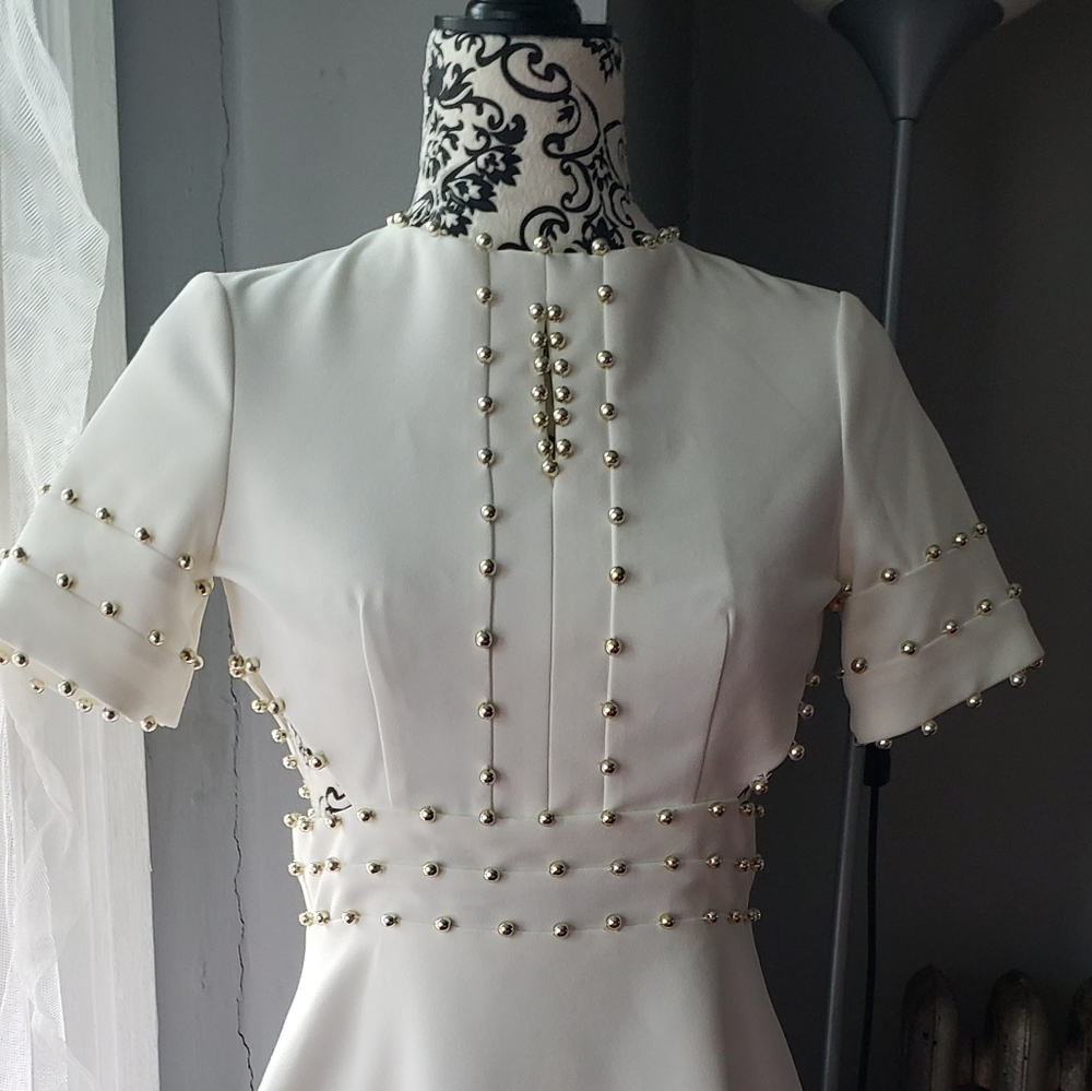 AvantlookEmbellished Cutout Fit-and-Flare